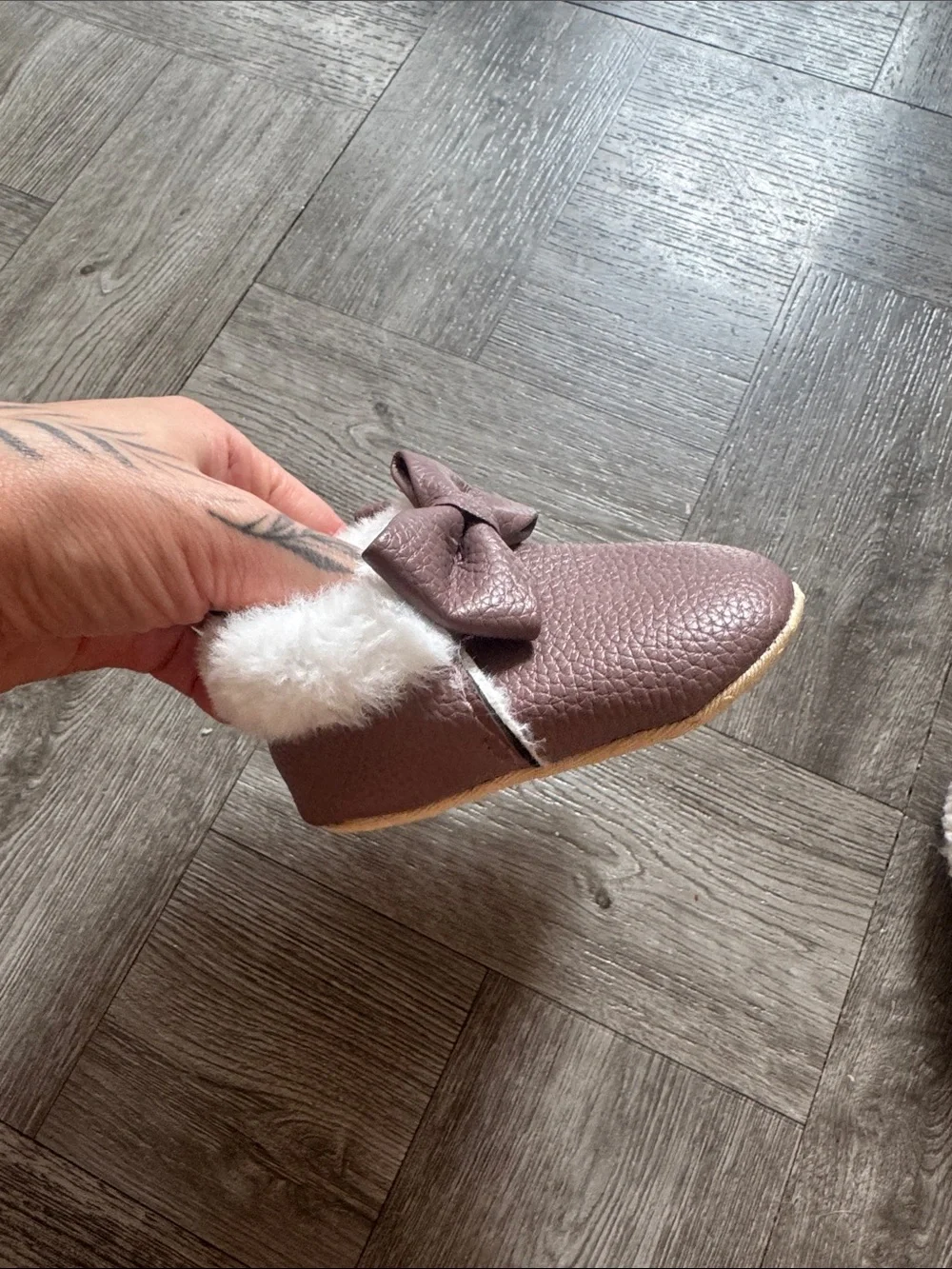 Baby Sherpa Clogs and Shearling Booties Set - Dusty Rose & Cream